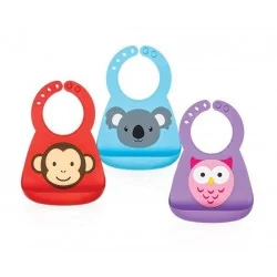 NUBY Bavoir en ssilicone 3D...