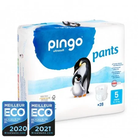 Pingo Pants Culottes d’apprentissage Junior Taille 5 (11-25kg) Sachet de 28 culottes