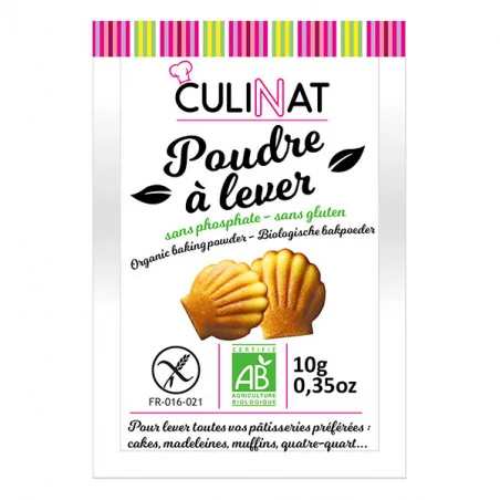CULINAT POUDRE A LEVER SANS GLUTEN 8x10G