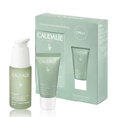 CAUDALIE VINOPURE SÉRUM SALICYLIQUE ANTI-IMPERFECTIONS 30ML + FLUIDE MATIFIANT 15ML OFFERT