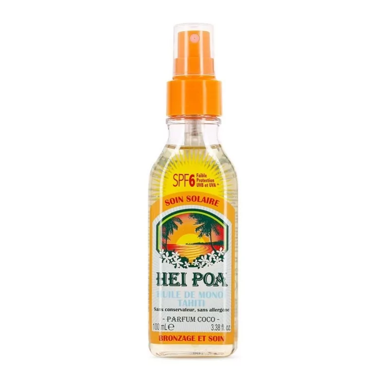 Hei poa huile sèche au monoï-spf 6- parfum coco 100ml