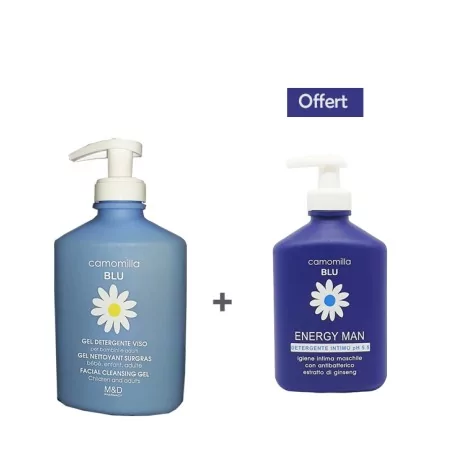 CAMOMILLA BLU GEL NETTOYANT SURGRAS 500 ML Achete + ENERGY MAN NETTOYANT INTIME PH 5.5 300ML Offert